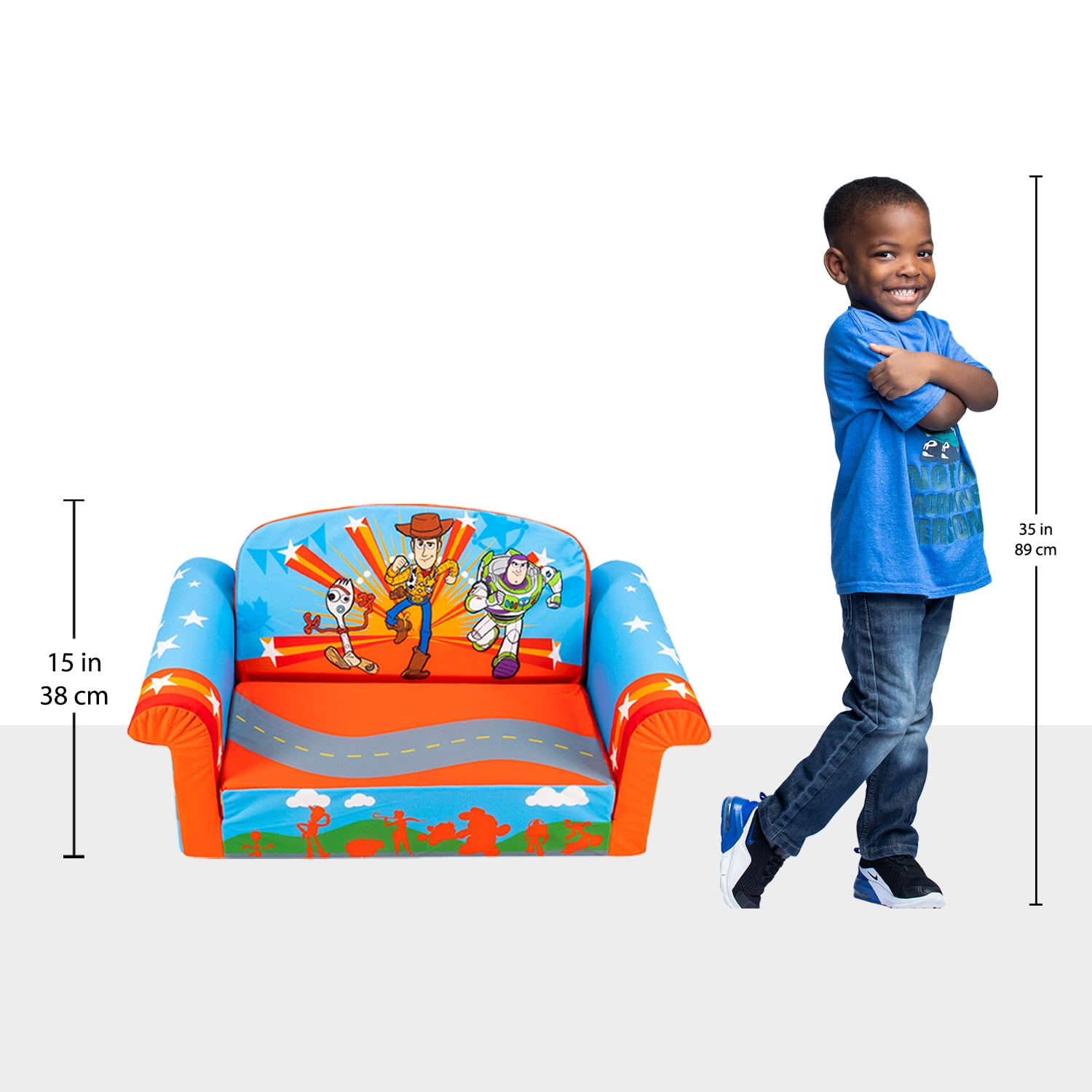 Marshmallow Furniture by Spin Master Childrens 2-in-1 Flip Open Foam Sofa Disney’s The Lion King