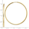 thumbnail image 4 of 14K Yellow Gold Diamond-Cut Square Tube Endless Hoop Earrings (49 X 50) Made In Peru tf1001, 4 of 6