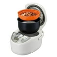 thumbnail image 3 of Cuiseur à riz blanc Micom Tiger JAX-R Series 10 tasses avec plaque de cuisson Tacook, 3 of 4