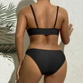 thumbnail image 2 of Vedolay High Waisted Swimsuits For Women Two Piece Swimsuits for Women Tummy Control Bathing Suit One Shoulder Tankini Top with Bikini Bottoms,Black L, 2 of 5