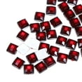 thumbnail image 1 of 50 Pcs Gemas Acrílicas de Fondo Plano de 8mm Cuadradas Artificiales para Manualidades, Pintura Facial, Joyería de Disfraces, Rojo Vino, 1 of 7