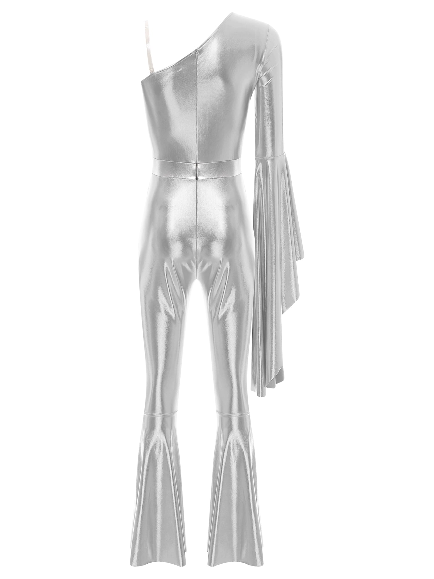 Justaucorps Danse Disco Femme Paillettes - Combinaison Sans Manches Fermeture Éclair