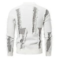 thumbnail image 4 of uikmnh Men's Newautumn and Winter Color Patchwork Woolen Sweater Knitted Sweater, 4 of 7