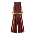 thumbnail image 4 of POIUYTR Womens Summer Cotton 2 Piece Sets Casual Crewneck Tank Tops Loose Wide Leg Pants Color Block Outfits, 4 of 6