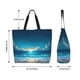 thumbnail image 5 of Balery Night Sky Beach Scene Bolsa Tote Estilo Estético con Cremalleras, Bolsa de Hombro, Bolsa de Compras Grande y Plegable, 5 of 8