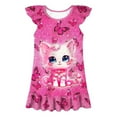 thumbnail image 3 of TAIAOJING Girls Summer Dresses Cute Animal Print Sleeveless Sleepwear Loungewear Nightwear Loose Fit Casual Play Dress For Toddlers Kids Age 3-10 Birthday 6-7Y, 3 of 5