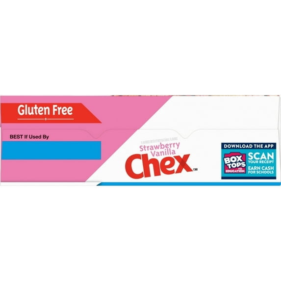 Strawberry Vanilla Chex Cereal, Gluten Free Breakfast Cereal, Family Size, 19.8 oz(pack of 4)