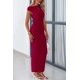 thumbnail image 4 of Vestido largo PRETTYGARDEN para mujer, verano 2025, rojo vino, 4 of 9