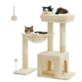 thumbnail image 3 of PAWZ Road Cat Tree 29.5" Sisal Cat Scratching Posts Tower Hammock Top Perch for Indoor Cats, Beige, 3 of 10