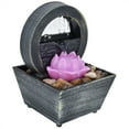 thumbnail image 3 of USB-Powered 3V Lotus Tabletop Water Fountain, Indoor Circulating Water Feature with LED Lights & Natural Irregular Stones, Compact Desktop Decor for Home Office, Battery-Operated Optional (Batteries, 3 of 6