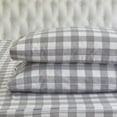 thumbnail image 5 of 4-Piece Cotton Flannel Sheet Set, Deep Pocket Fitted, Queen, Buffalo Check Gray, 5 of 5