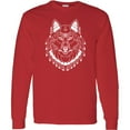 thumbnail image 3 of Inktastic Tribal Wolf Head Long Sleeve T-Shirt, 3 of 5