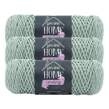UPC: 0842093138921 | Lion Brand Yarn For the Home Cording Sage Medium Recycled Cotton  Polyester Green Yarn 3 Pack