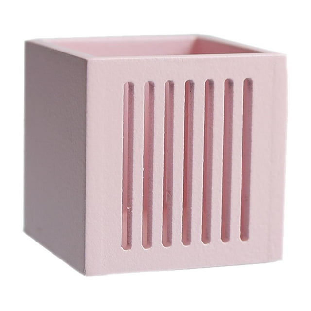 Juego de muebles con cajones y aparador de madera en forma de cubo para decoración de casa de muñecas a escala 1/12, juguetes DIY Rosa