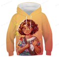 thumbnail image 1 of Niños Cenicienta sudaderas con capucha Harajukus niñas moda primavera otoño sudaderas niños manga larga Rapunzel Bella princesa con capucha Tops140 heqiyong CONDUJO, 1 of 2