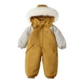 thumbnail image 3 of Dpytoraw Baby Winter Hooded Snow Suit Jacket Toddler Baby Thickened Jumpsuit Toddler Girls Romper Size 90, 3 of 3