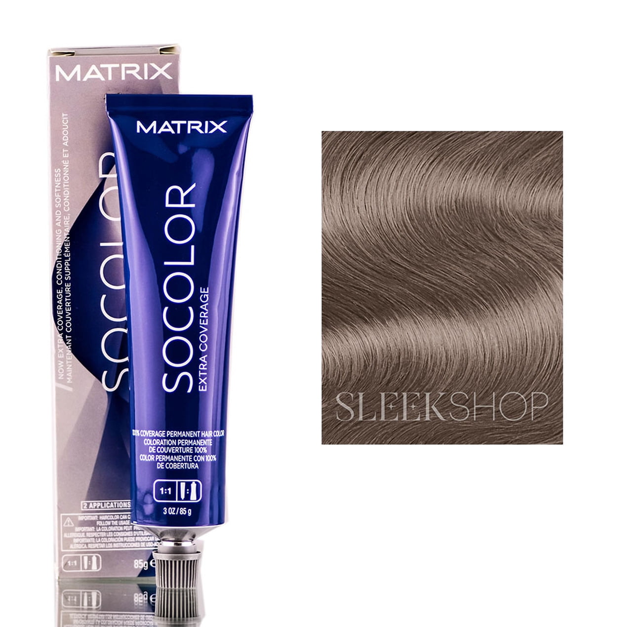 Matrix SoColor Grey't Naturals - 508NA - Medium Blonde Neutral Ash Extra  Coverage, 3 Oz 
