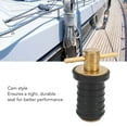thumbnail image 4 of Marine Boat Brass T Handle Drain Plug Twist Design Rubber Plug for Yachts Ships, 4 of 7