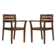 thumbnail image 4 of Tcbosik 2 Pack Wood Outdoor Dining Chairs, Patio Armchair for Deck, Yard, Porch, Easy Assembly, Dark Brown, 4 of 8