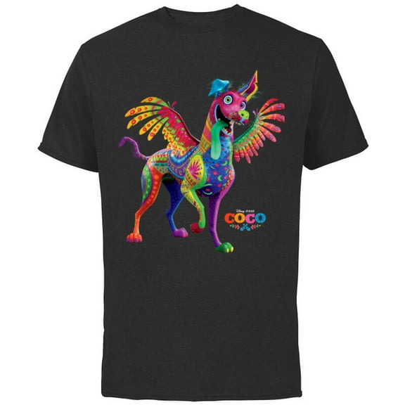 Disney PIXAR Coco Dante Alebrije Spirit Animal T-Shirt - Short Sleeve Cotton T-Shirt for Adults - Customized-Black