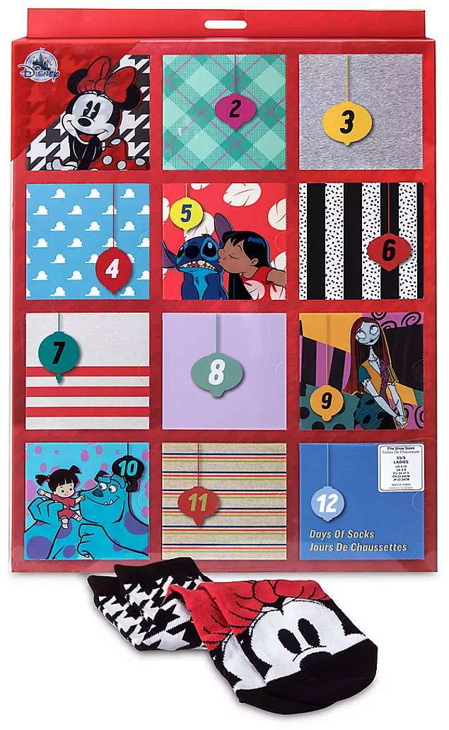Disney / Pixar Holiday Advent Sock Set for Women (XSmall, 4 10