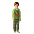 thumbnail image 3 of Family Matching Christmas Pajama Set, Christmas Tree Print Tops and Plaid Pants Soft Sleepwear Holiday Pjs Loungewear,2Y, 3 of 5