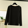 thumbnail image 3 of Lmnyox Women's Thermal T Shirt Casual Comfy Long Sleeve V Neck Undershirts Basic Warm Solid Tee Shirts, 3 of 6