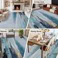 thumbnail image 5 of Teal Blue Oil Painting Area Rugs 5'x7', Washable Small Throw Rugs for Laundry Room Playroom, Retro Abstract Art Lake Forest Indoor Outdoor Rug Non-Slip Low Pile Carpet Runner Reversible Floor Mats, 5 of 8