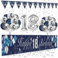 thumbnail image 4 of SPECOOL 18th Birthday Decorations for Boys Men, Navy Blue Silver Theme Party Decor, Blue Silver Latex Balloons and Happy 18th Birthday Banner, Happy 18th Birthday Party Anniversary Supplies, 4 of 7
