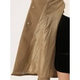 thumbnail image 5 of INSPIRE CHIC Women's Winter Coat A-Line Long Sleeve Single Breasted Peplum Hem Long Coat S Brown, 5 of 6