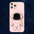 thumbnail image 1 of 3D Plating Astronaut Hidden Stand Case Cover Cute Astronaut Stand Phone Case para IPhone 12Pro TPU Cover, 1 of 3