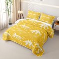 thumbnail image 3 of Homewish Cartoon Dinosaur Print Quilt Full for Kids, Orange White Full Bedspread Sets, 3-Piece, 1 Comforter and 2 Pillowcases, 3 of 7