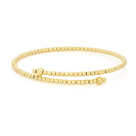 Giuliano Mameli 14kt Gold-Plated Sterling Silver DC Beaded Bangle
