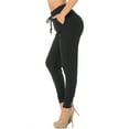 thumbnail image 2 of Buttery Smooth Solid Basic Black Women's Joggers - Black Medium, 2 of 2