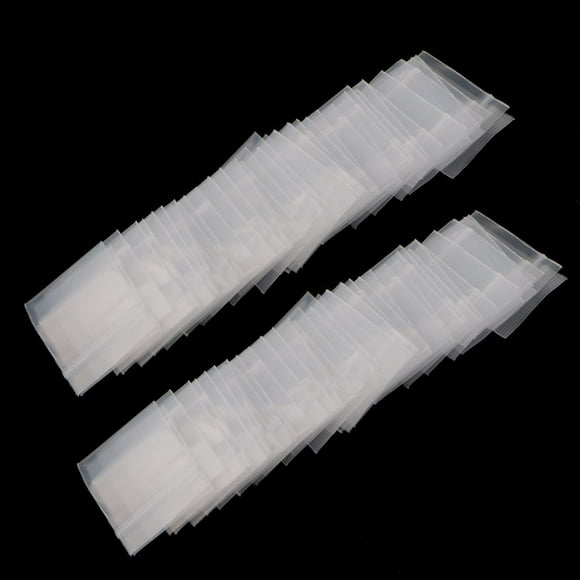 100pcs Bolsa transparente de plástico de polietileno Macarena resellables 4mil 2.4mil 3 x 4.5 cm