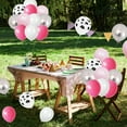 thumbnail image 4 of 50 Uds. Globos de vaca rosa, roja y rosa, globos con estampado de vaca, globo plateado metálico, globos de látex rosa claro rosa intenso, 4 of 5