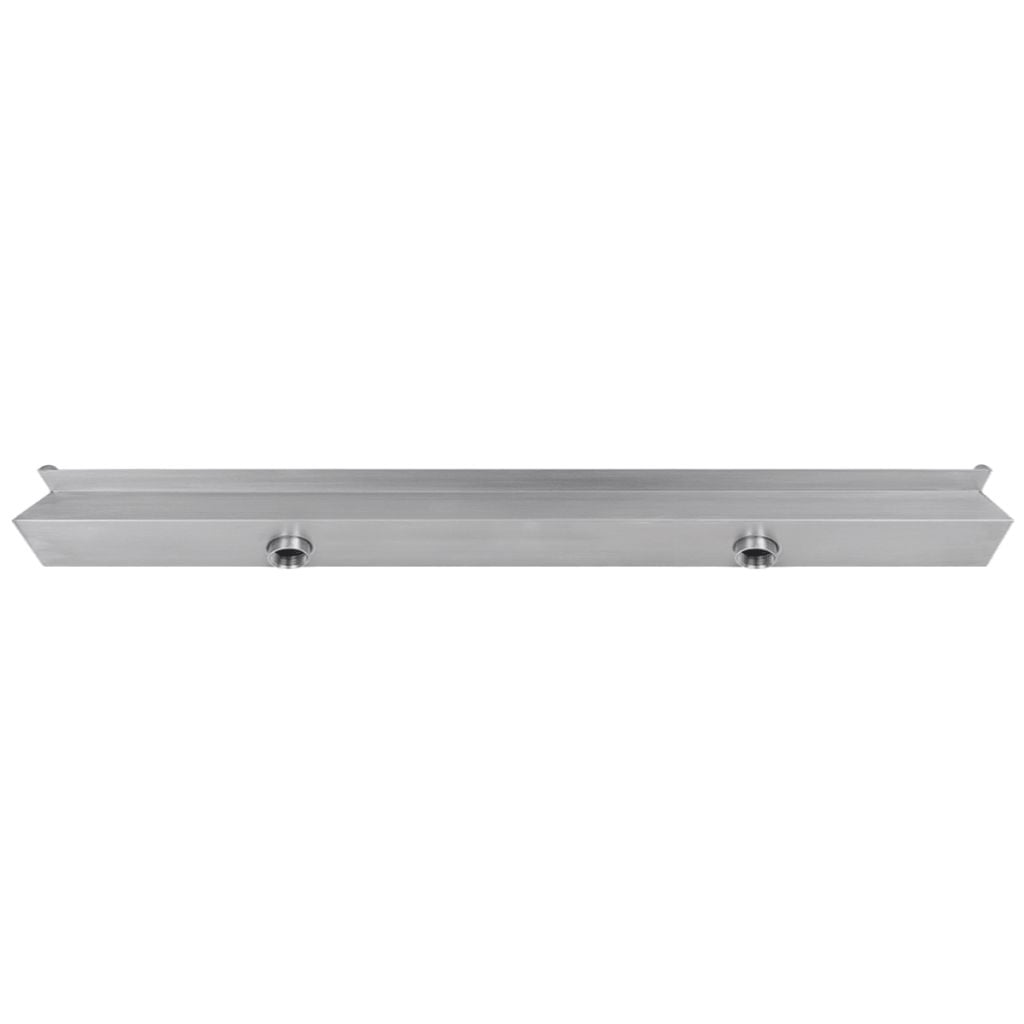 Kepooman 59" Stainless Steel Pool Fountain with Pipe Connector for Bathroom, Gray Kepooman 59" Stainless Steel Pool Fountain with Pipe Connector for Bathroom, Gray