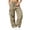 Khaki, variant on Bloomae Fashion Womens Parachute Pants Lightweight Casual Fall Drawstring Elastic High Waist Baggy Cargo Pants Loose Wide Straight Leg Outdoor Hiking Track Trousers with Multi-Pockets