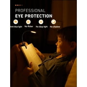 Victsing Rechargeable Book Light for Reading in Bed, 80H Reading, 3 Brightness Levels & 3 Color Temperatures, Lightweight Flexible Clip on Reading Lights for Books in Bed