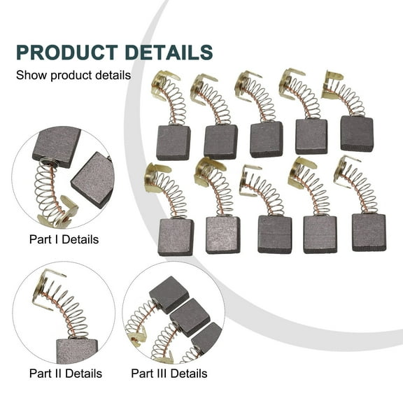 10pcs Replacement Carbon Brushes 17x17x7mm for Power Tools