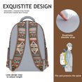 thumbnail image 5 of Boho Bohemia Geometric Line Art Backpack for School,Cute School Bag,Schoolbag with Adjustable Shoulder Straps & Padded Back,15.3"x11"x6.7", 5 of 6