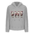 thumbnail image 5 of yoeyez Christmas Hoodie Sweatshirts for Women Xmas Fuzzy Fleece Sweatshirt Faux Shearling Warm Sherpa Pullover Tops with Hood Gray,XXXL, 5 of 5