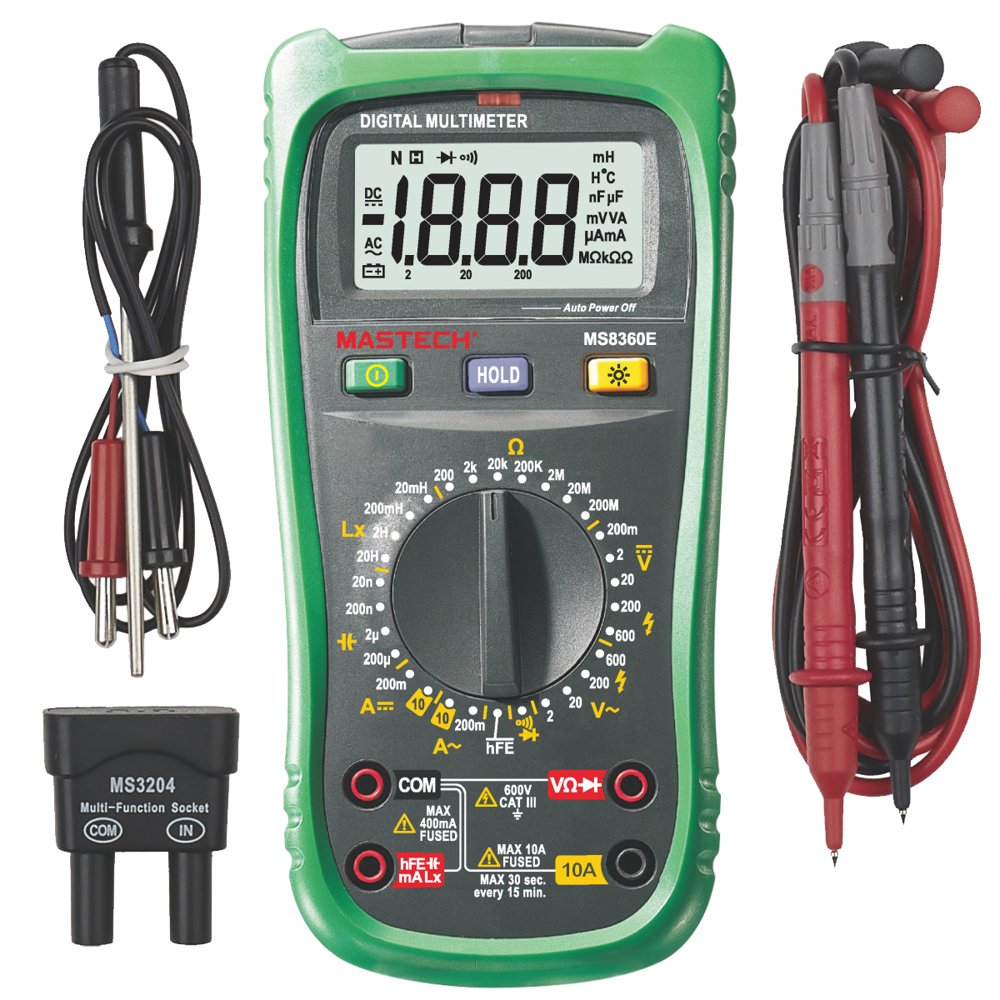 Mastech MS8360E Digital Multimeter with NonContact Voltage Detector