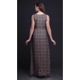 thumbnail image 2 of Bimba Check Women Long Tank MaxiÂ&nbsp;Dress Round Neck Printed Party Gown-Large, 2 of 6
