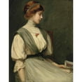 thumbnail image 2 of William Mainwaring Palin 12x14 Gold Ornate Wood Frame and Double Matted Museum Art Print Titled - Portrait of Nora Allen (1910), 2 of 4