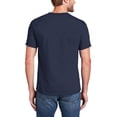 thumbnail image 3 of Hanes Men Beefy-T Heavyweight Cotton Crew Neck T-Shirt, Short Sleeve, Navy, 1-Pack, Sizes S-3XL, 3 of 5