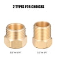 thumbnail image 5 of Zootealy Faucet Adapter Connector 1/2 In to 3/8 In 9/16 In Kitchen Bathroom Basin Sink Copper Faucet Adapter Water Tap Hose Thread Adapter, 5 of 5