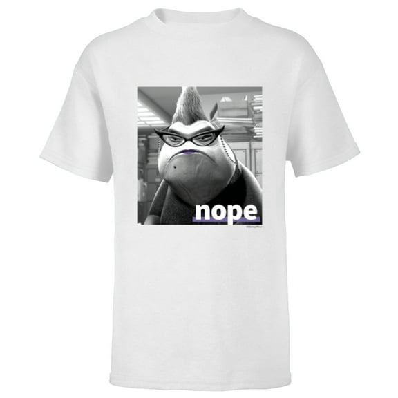 Disney and Pixar’s Monsters, Inc. Roz Nope Quote - Short Sleeve T-Shirt for Kids - Customized-White