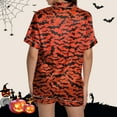 thumbnail image 4 of UngA Halloween Pajamas Women Set Women's Lounge Sets Ghost Pumpkin Graphic Short Pajamas Set Halloween Loungewear Two-Piece Holiday Outfits Black,XL, 4 of 5