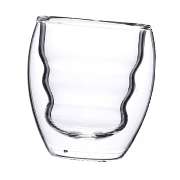 Luzkey 6xInsulated Double Walled Coffee Glass Drinking Glass for Water Espresso Juice